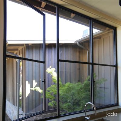 China Beautiful / Fashion / Black Aluminum Swing Windows Simple Commercial Aluminum Swing Windows Use For Home for sale