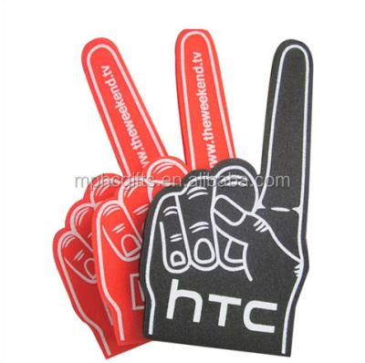 China Classic Custom Red PU Sponge Foam #1 No.1 Foam Hand Sponge Hand Foam Finger With Index Point Up for sale