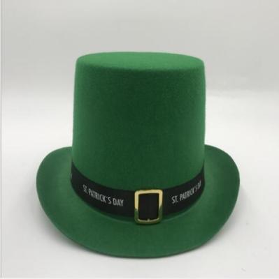 China Cheap High Quality Picture Carnival St. Patrick's Day Felt Top Hat for sale