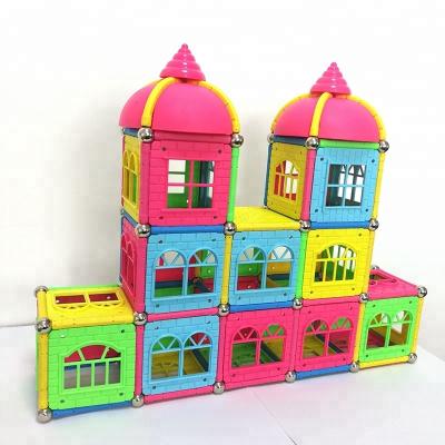 China Deluxe Kids Magnet Stick Rod and Ball Building Blocks Plastic Educational Toys for sale