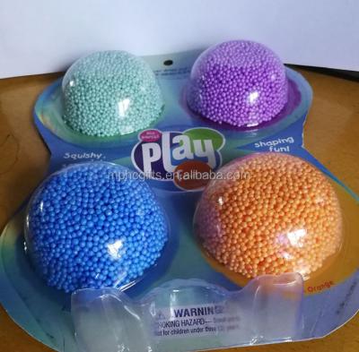 China Never Dry Out Squash Soft Squishy Sticky Foam Easy Mix Bright Colors Foam Play Soft Smart Bouncing Dough for sale