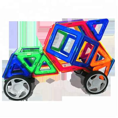 China Building Toy Environmental Magnet Toy Plastic Magnetic Connecting Building Blocks For Children (Car Sets) for sale