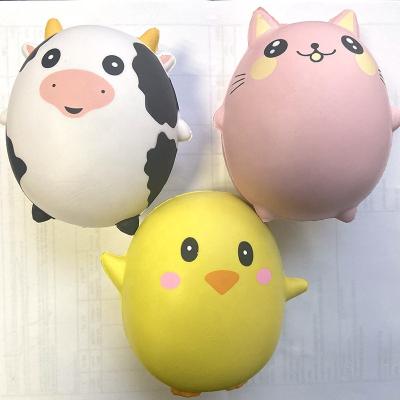 China Promotional PU Scented Release Pressure Soft Touch Foam Squeeze Toy Animal Shaped Anti Stress Balls for sale