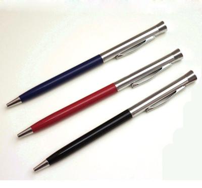 China office & Customized Slim Body Ballpoint Pen Hotel Use Twist Metal School Pen for sale