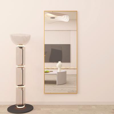 China Minimalist Metal Mirror Home Decor MirrorWall Frame Bracket Body Aluminum Full Body Mirror for sale