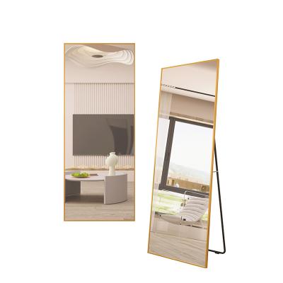 China Mirror Minimalist Home Decor Wall Mount Full Body Full Body Mirror Aluminum Trim Metal Mirror for sale