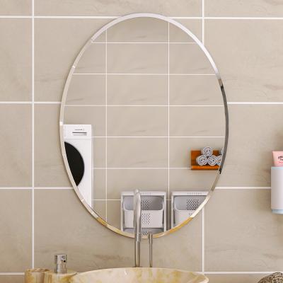 China Modern FLYING Bathroom Minimalist 4 Mm Wholesale Wall Stickers Large Barber Shop Home Decor Wall Mounted Decorative Luxury Oval Mirrors for sale