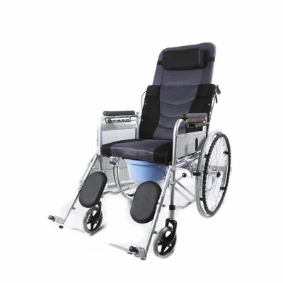 China UJOIN 2021 hot sale cheapest folding commode reclining wheelchairs with bedpan umpire chair for elderly for sale