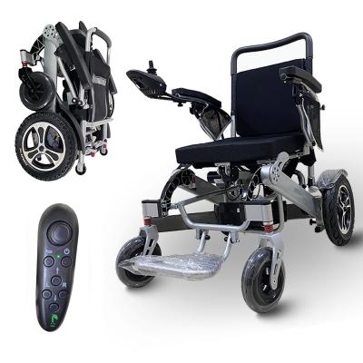 China Foldable Electric Wheelchair Remote Control And Automatic Power Wheelchair Folding UJOIN Light Weight for sale