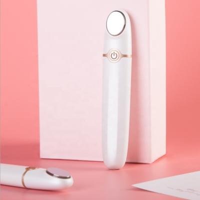 China Ultrasonic Mini Eye Massager Pen Anti-puffiness Portable Vibration with LED and Heating Function for sale