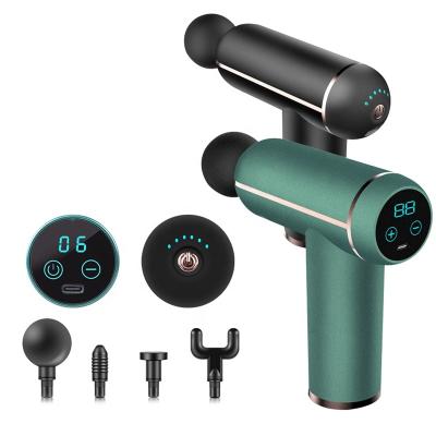 China Body Dropshipping Type-c Charging Mini Fascia Massage Gun With Wireless LCD Screen for sale