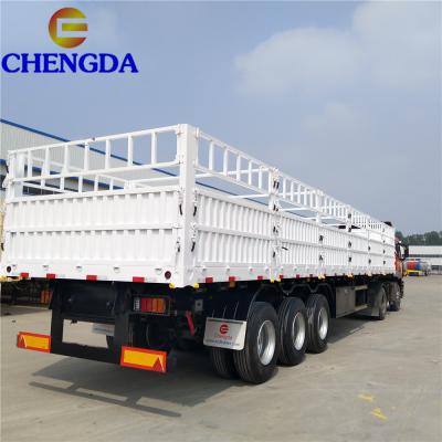 China Axle Fence Semi Truck Trailer Bulk Cargo 40ton 60 Ton 3 Truck Trailer Price for sale