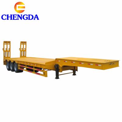 China Truck Trailer China Used 40 Ton Low Bed Chengda Semi Trailer For Sale for sale