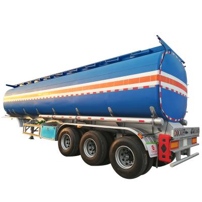 China Truck Trailer Second Hand Oil Transport 45CBM 3 Axles Diesel Fuel Oil Tanker Semi Trailer for sale