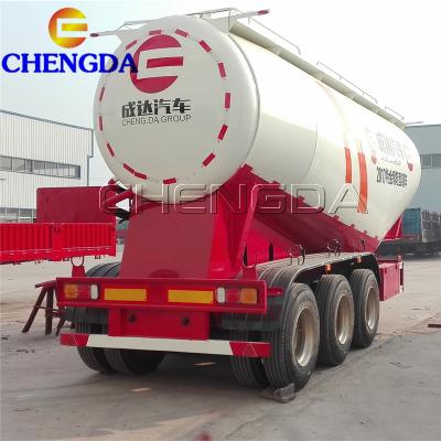 China Truck Trailer Used Diesel Engine 45CBM Air Compressor Bulk Cement Tank Semi Trailer for sale