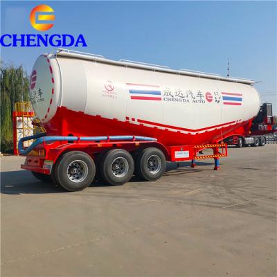 China Truck Trailer 45CBM Diesel Engine Air Compressor Bulk Cement Flour Dust Tank Semi Trailer for sale