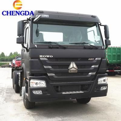 China 6*4 10 Wheels Sinotruck Howo 420HP Truck Head In Black 6800X2500X3200 for sale