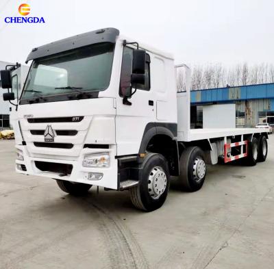 China Howo 371HP 8x4 12 Wheels Cargo Delivery Flatbed Truck 10500*2496*3050 for sale