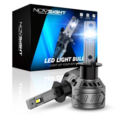 China Novsight N61Super Car Light Bulb 60W 6000K 13000LM H1 H3 9005 H4 H7 Led Car Headlight Bulb For Auto Ignition A5 for sale