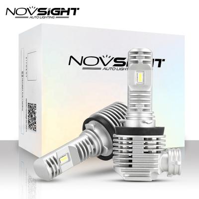 China Extreme super bright Novsight A500-N36 6000k hb3 h7 heat dissipation design fanless headlight a8 led bulb 12000lumen 9005 9006 hb4 H4 h11 led headlight car kit for sale