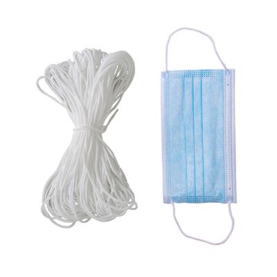 China Good factory supply round elastic ear loop elastic earloop for 3 ply facemask earloop for sale