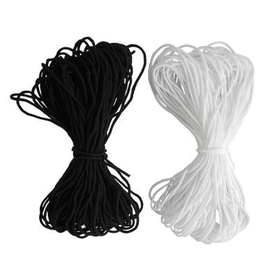 China Black And White Running Elastic Elastic And Earloop String Medical Cord Ear Cavity for sale