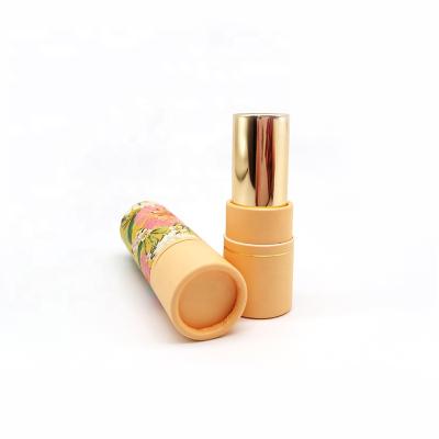 China Recycled Materials Custom Printed Empty Tube Lipstick Container Luxury Eco Friendly Paper Tube for sale