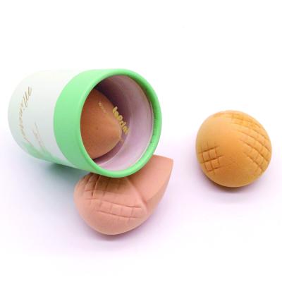 China Biodegradable Makeup Sponge Egg Packaging Cylinder Paper Biodegradable Cosmetic Tubes for sale