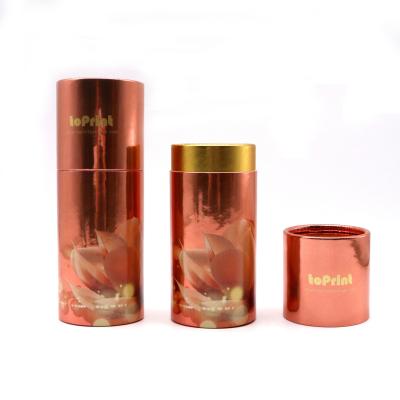 China Biodegradable Cosmetic Packaging Makeup Brush Cardboard Cylinder Tube Paper Package for sale