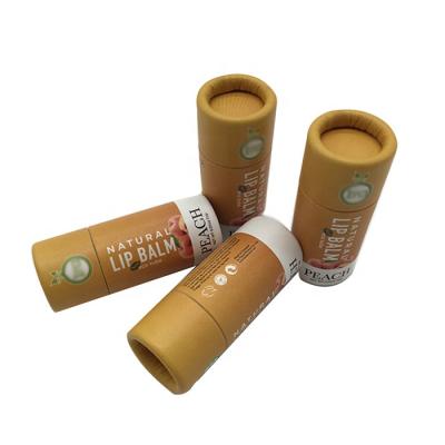 China Custom Biodegradable Cardboard Cosmetic Container Lip Balm Lift Up Eco Friendly Paper Tube for sale