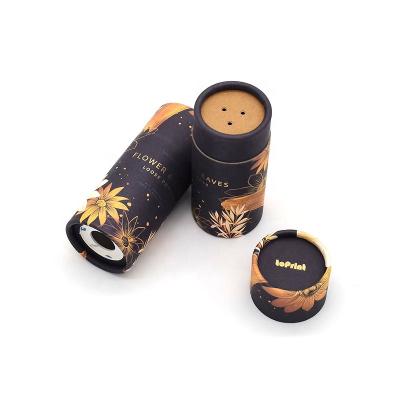 China 100% Biodegradable Plastic Free Dry Hair Powder Cardboard Cosmetic Loose Loose Container With Strainer Paper Tube for sale