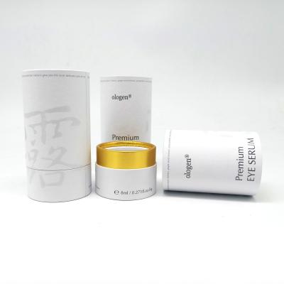 China Biodegradable Custom Biodegradable Skin Care Packaging Cosmetic Paper Tube With EVA Insert for sale