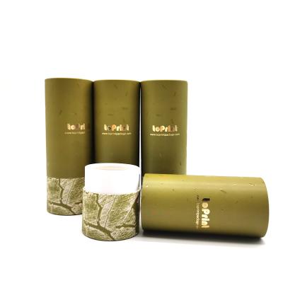 China Custom Biodegradable Cardboard Biodegradable Cylinder Recycled Paper Tube For Skin Care Essential Oil Packaging for sale