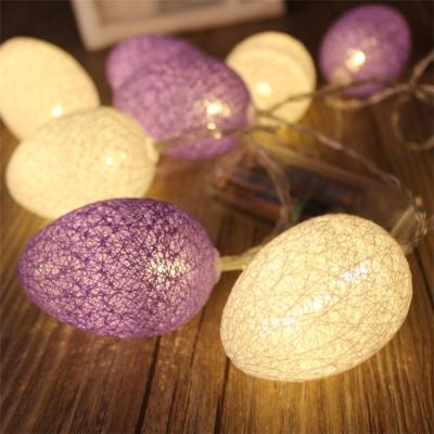 China Liangliang Easter Decoration Cotton Ball Egg Indoor/Outdoor Lights for sale