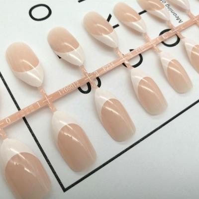 China French Press Nails Shape Design White Tips Curve Styluses On Fingers Full Cover Glue Hot Sale for sale