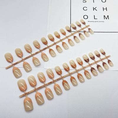 China French Quick Home Nail Art Health Manicure High Quality Press On Finger Artificial Nail With Jelly Glue for sale