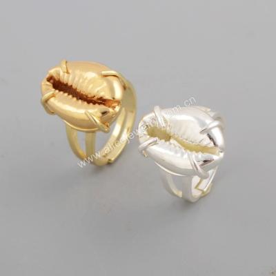 China Jewelry ZG0411 wholesale CLASSIC 2021 new arrivals gold cowrie shell ring shell jewelry rings for sale