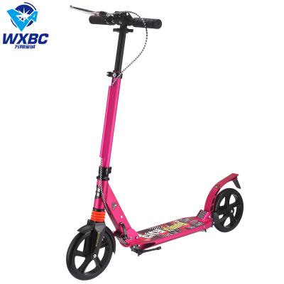 China Youth Double Kick Pedal 2 Wheel Hand Brake Kick Scooter Foot Pedal Scooter For Sale Cheap for sale