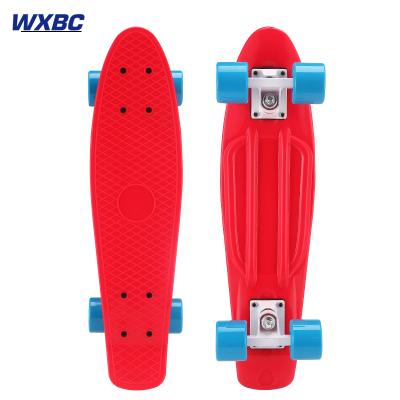 China Youth high bounce asoorted color deck cruiser plastic skateboard with 4 wheels skateboard for sale