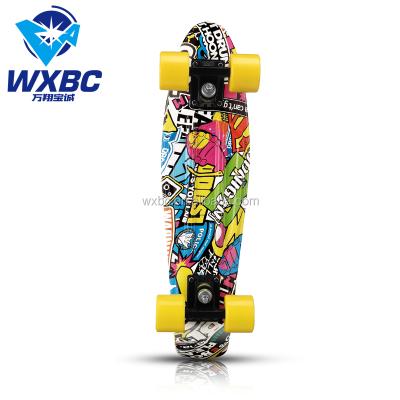 China Hot Sale Youth Water Transfer Print PP 2206 Mini Retro Cruiser Plastic Board Pad for sale