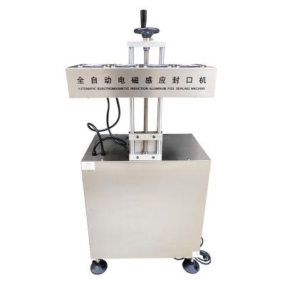 China Automatic Electromagnetic Induction Aluminum Foil Sealing Machine Glass Bottle Medicine Food Production Line H Plastic Bottle for sale