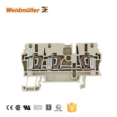 China Press in and spring terminal block connectors weidmuller ZDU 2.5/3AN 3 way energy meter terminal block for sale