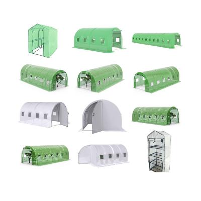 China Easily Assembled Mini Pe Steel Type Greenhouse Cover Walk In Greenhouse Yard Small Greenhouse Tunnel Garden Easily Assembled Economical Plastic Walkway for sale