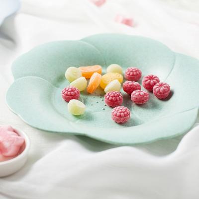 China Unique Wedding Restaurant Hotel Straw Shape Cherry Blossoms Plastic Plastic Dish Sustainable Fruit Fruit Dish for sale