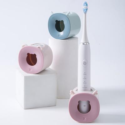 China Factory Stocked Directly Supply Family Bathroom Accessories Electric Head White Toothbrush Holder for sale