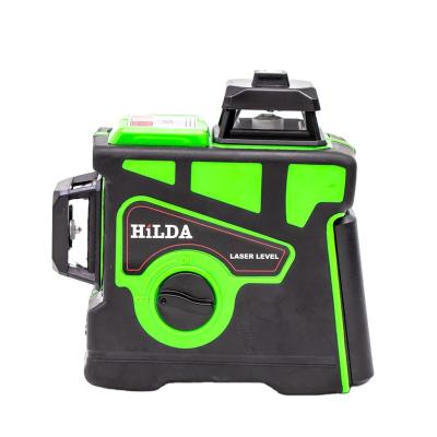 China Hilda 2022 Modern 12 Lines 3D Green Laser Levels Self-Leveling 360 Rotary Laser Level for sale