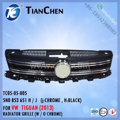 China ABS RADIATOR GRILLE for TIGUAN 2013 | H: BLACK, Y: WITH CHROME 5N0 853 651 H/J - 5N0853651H/5N0853651J for sale