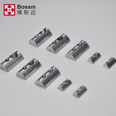 China Heavy Industry Aluminum 8 Spline M4 M5 M6 M8 Spring Nut Block Profile Accessories For 4000 Series Profile for sale