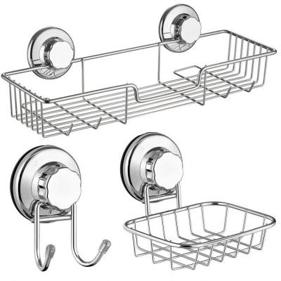 China Hot Selling Manufacturer Easy Assembly Metal Bathroom Special Stainless Steel Storage Basket With Hook for sale