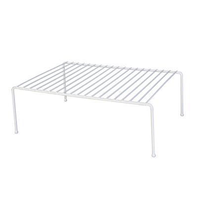 China Durable Durable Steel Wire With White PE Coating Large Kitchen Helper Shelf Rolls Dishes Storage Rack for sale